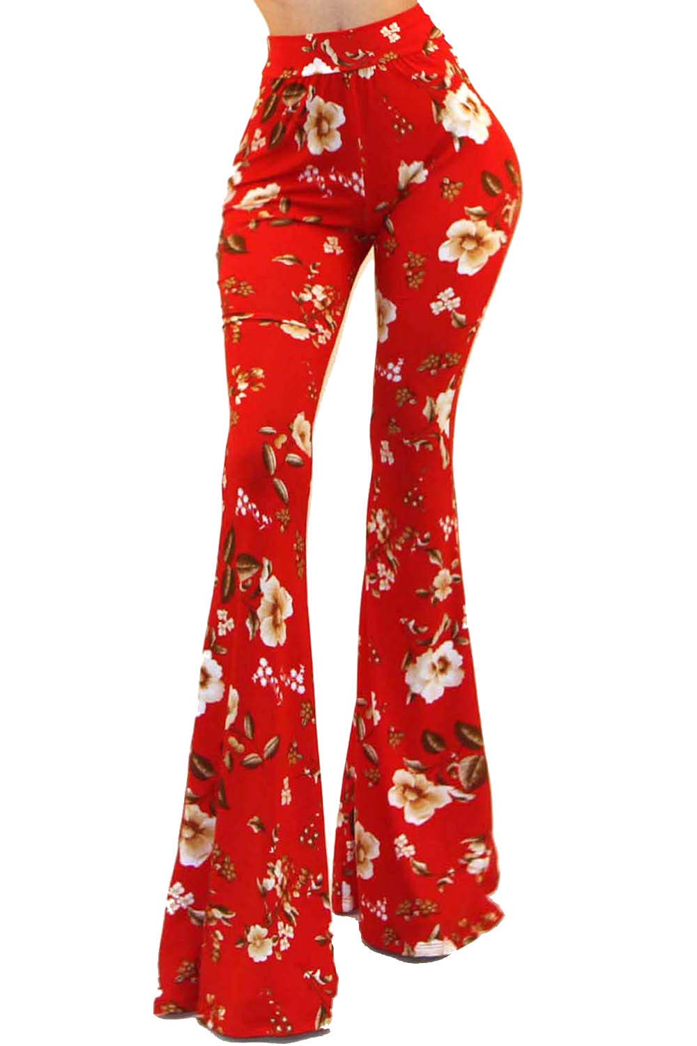 Vivicastle Women's USA Boho 3rd Hippie Wide Leg Flared Bell Bottom Pants