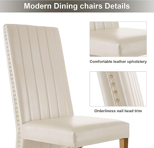 Miniatura 7 de Juego de mesa de comedor de 7 piezas, juego de mesa de comedor para 6, mesa de comedor de vidrio transparente con 6 sillas de comedor tapizadas de