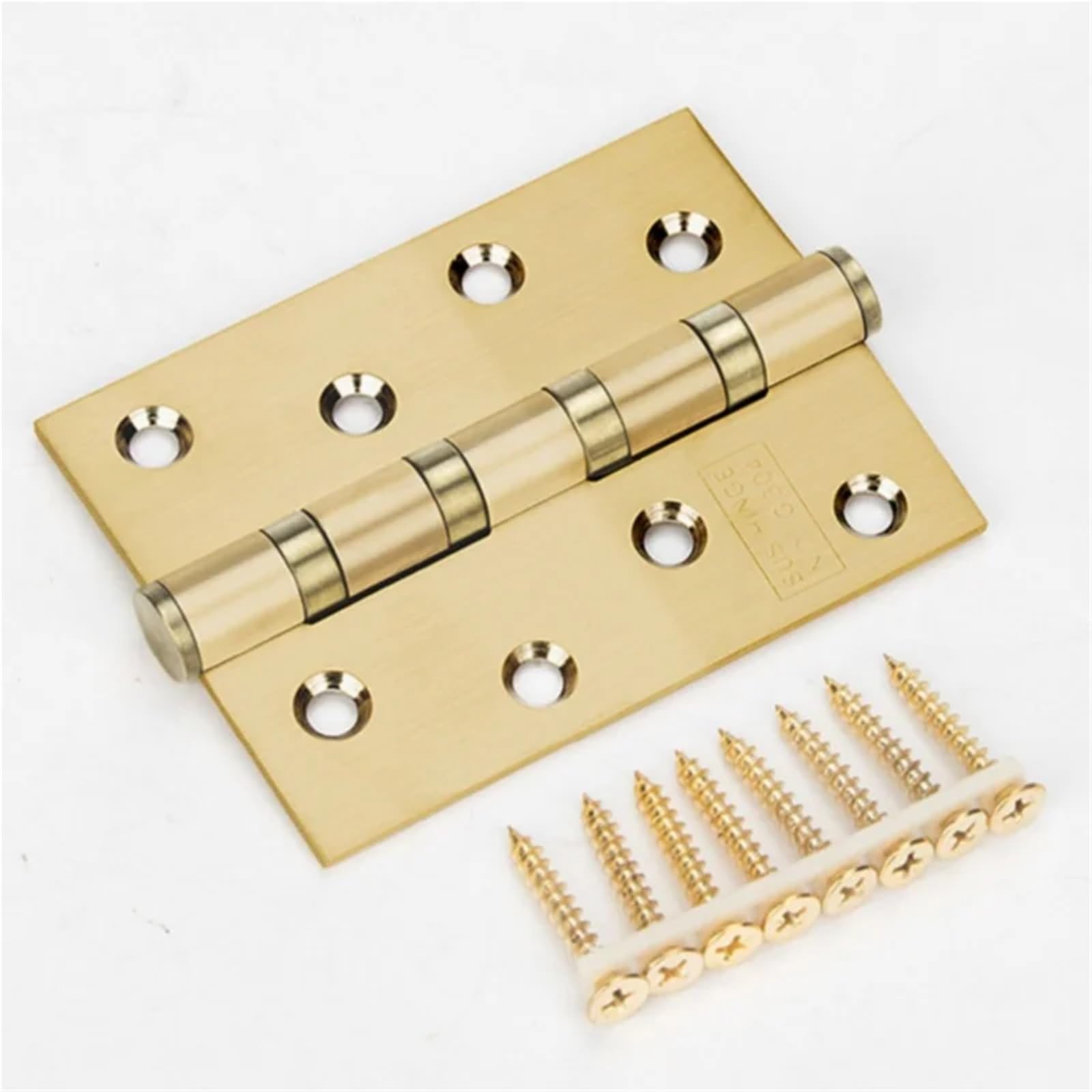 FQJYXWEWL Door Hinges Stainless Steel Room 4 Inch Bearings Hinge 3mm Thick Heavy Connector 2Pcs(2Pcs Gold)