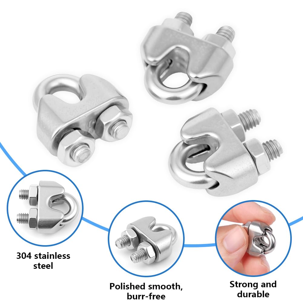 20x Drahtseilklemme Set 3 Mm Aus Edelstahl – Inkl Produktbild-Vorschau 4