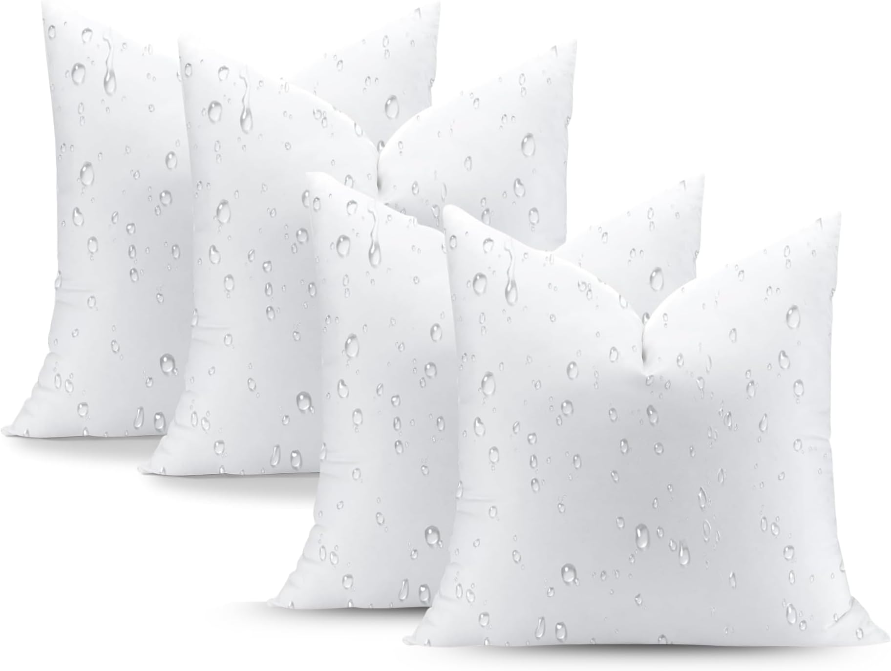 FOAM CRAFT® Waterproof Cushion Inserts – Polyester Filled Cushion Pads with Cotton Cover | Soft Throw Pillow & Sofa Cushion Insert | Bed Pillow Fillers for Home & Decorative Cushion (4, 45 x 45cm)