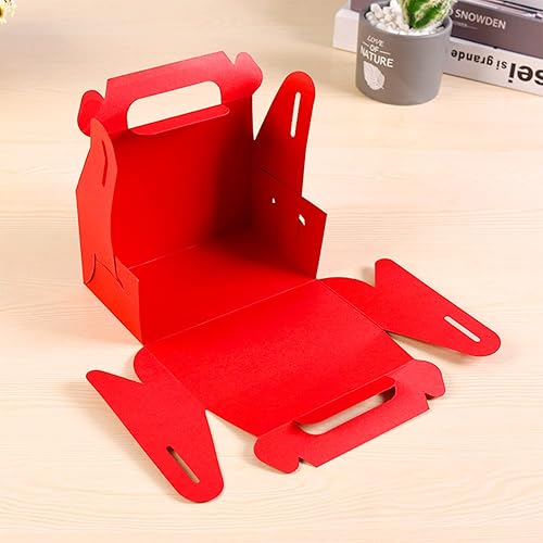 Vista 14 de Lainrrew 30 cajas de dulces a dos aguas, pequeñas cajas de regalos de fiesta de Navidad, caja de regalo de papel kraft para decoraciones de fiesta