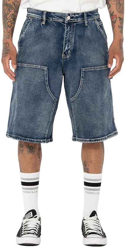 Amazon | [プロ クラブ] DOUBLE KNEE DENIM CARPENTER SHORT [32inch
