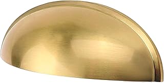 goldenwarm Cabinet Knobs Gold Knobs for Dresser Drawers - LS0313BB76 Brushed Brass Drawer Knobs 3inch Solid Drawer Pulls Knobs for Kitchen Cabinet Knobs Furniture Hardware,12 Pack