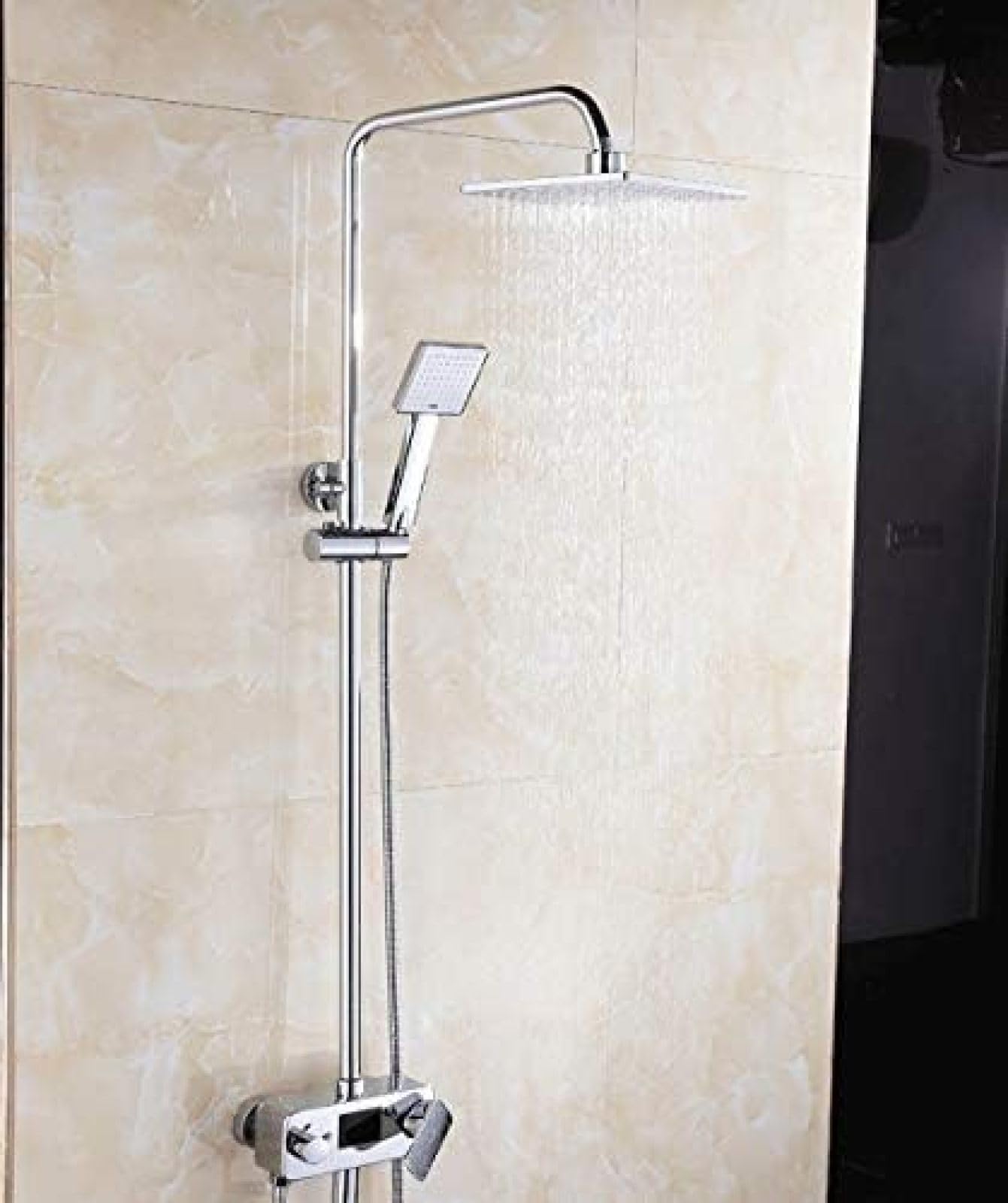 Thermostat de baignoire et kit douche à main pour une salle de bains familiale