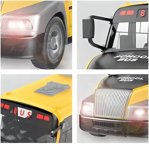 Miniatura 3 de Liberty Imports Autobús escolar RC - Autobús de juguete de control remoto de 2.4 GHz con luces LED, vehículo electrónico recargable para niños