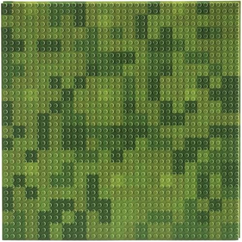 SlabDreamLab Placa base de 12 x 12 pulgadas para todos los ladrillos y bloques de construcción principales (mosaico verde, individual)