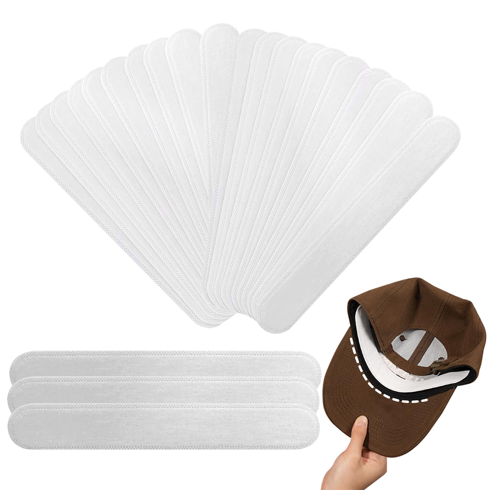 50 Pcs Hat Inserts to Make Smaller, Hat Size Reducer, Hat Sizer Insert Tape, No Sweat Hat Liners Tennis Hats