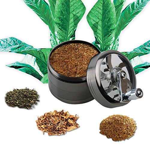 QUMAO 4 Onderdelen Grinder Kruid Grinder met Hand Crank Aluminium Pocket Crusher Mill met Sifter - Image 6