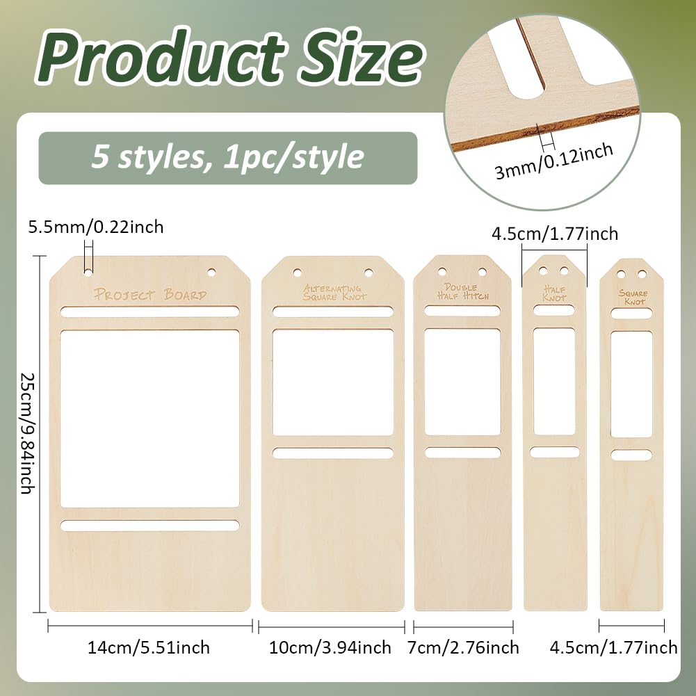 Planches D'entraînement Au Macramé - 5 Styles - Cadre à Franges Tressé