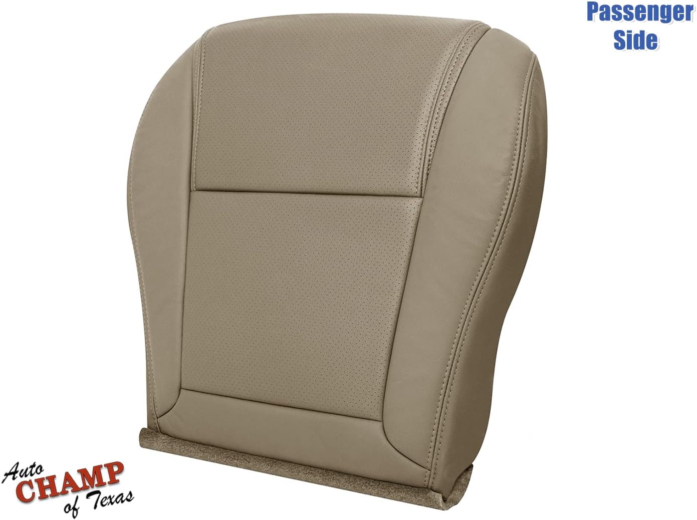 Passenger-Side Bottom Leather Seat Cover Compatible with 2003-2005 Honda Pilot - Tan