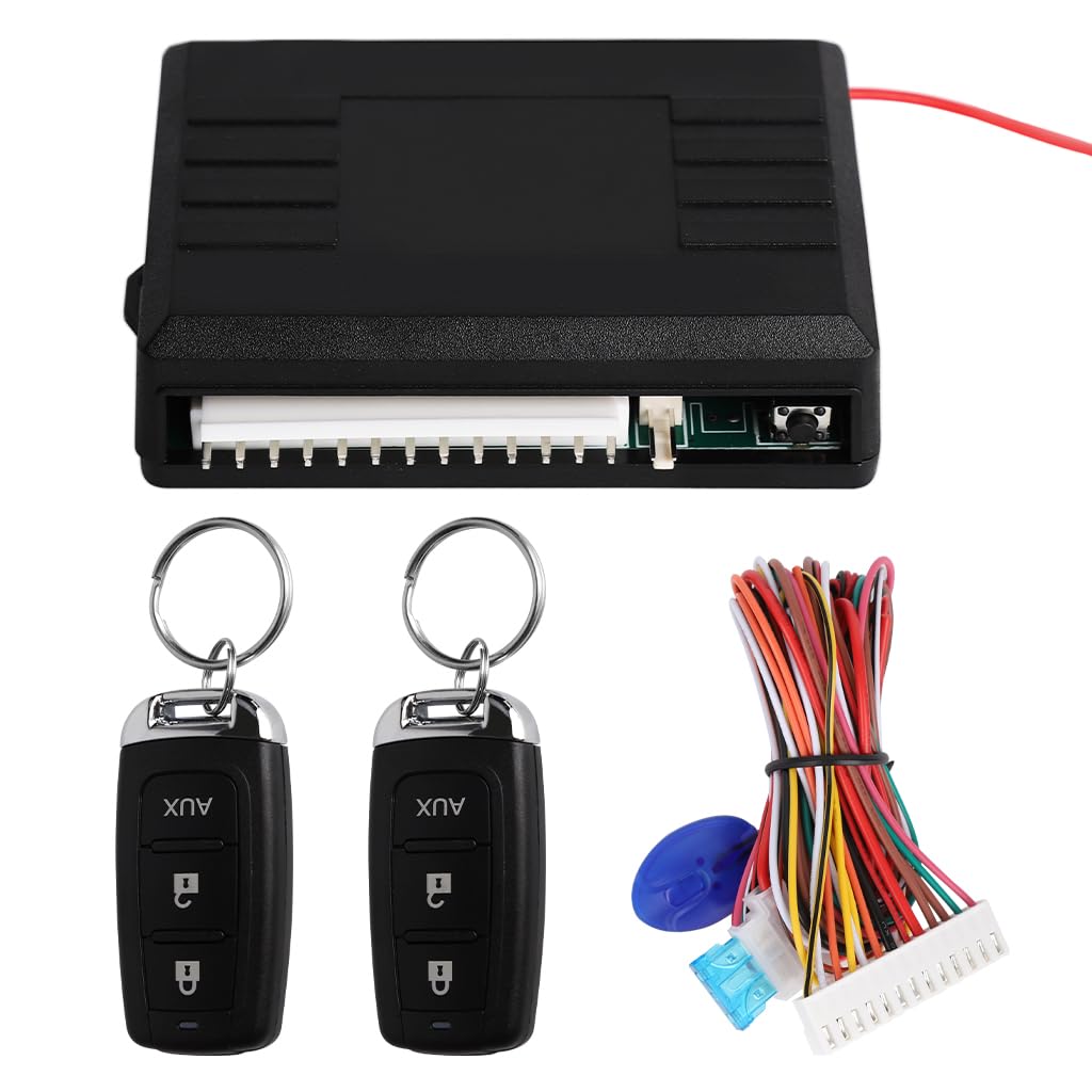 STHIRA® Keyless Entry System Wiring Kit, DIY Vehicle Modification Harness, 12V Car Remote Central Locking System Kit, with Control Module, 2 Remote Keys, Wiring Kit, Fuce-image-35