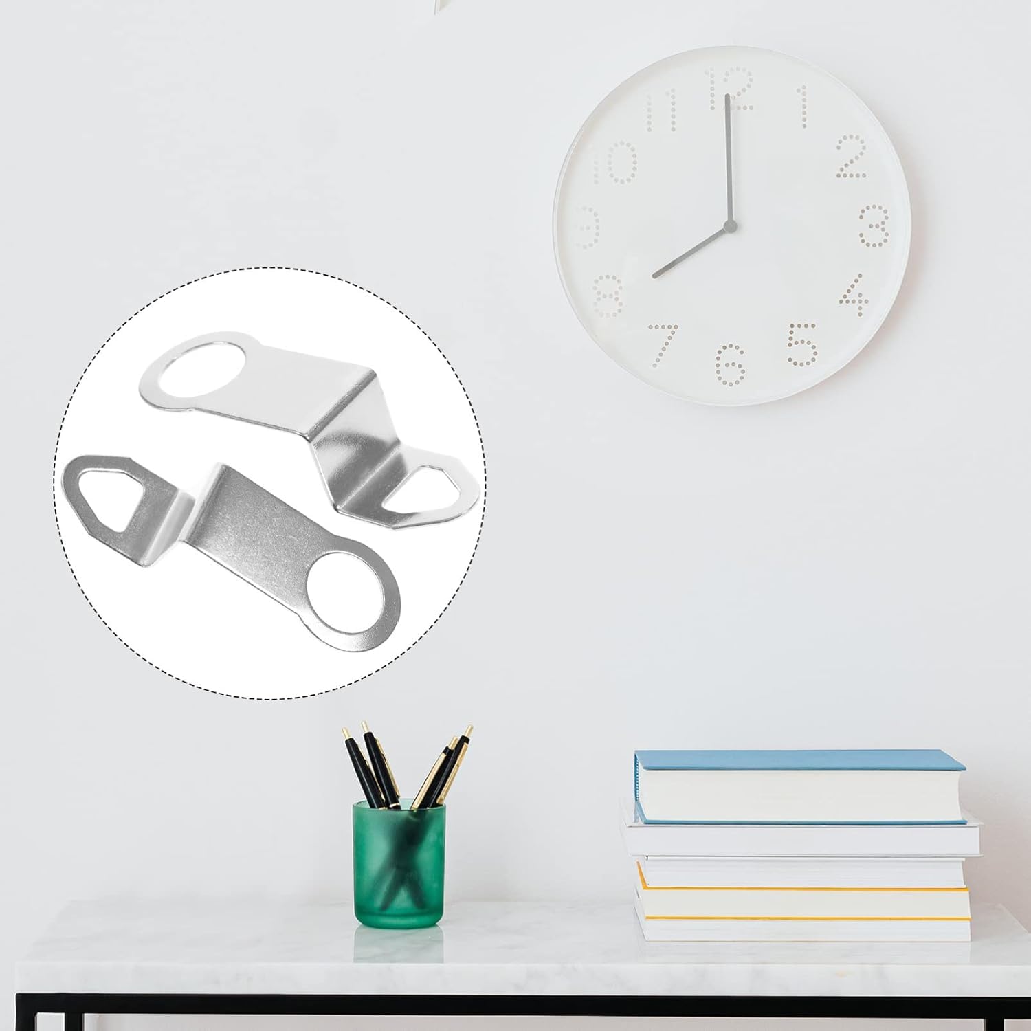 53 Arts Clock Parts Kit 5 Pcs | Wall Clock Hooks, Mechanism Hanger & Movement Replacement Hook Set | DIY Repair & Making Kit for Home Decor