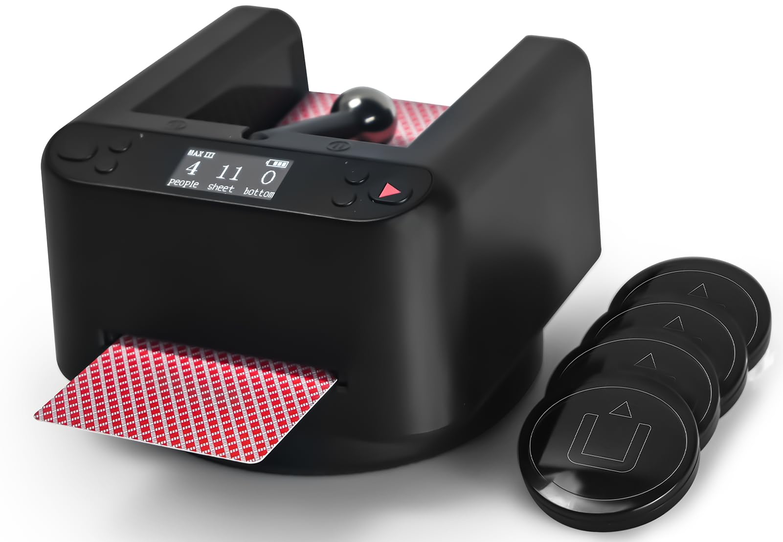 CARDSPIN Automatic Card Dealer Machine, 360° Rotating 2 Decks Card