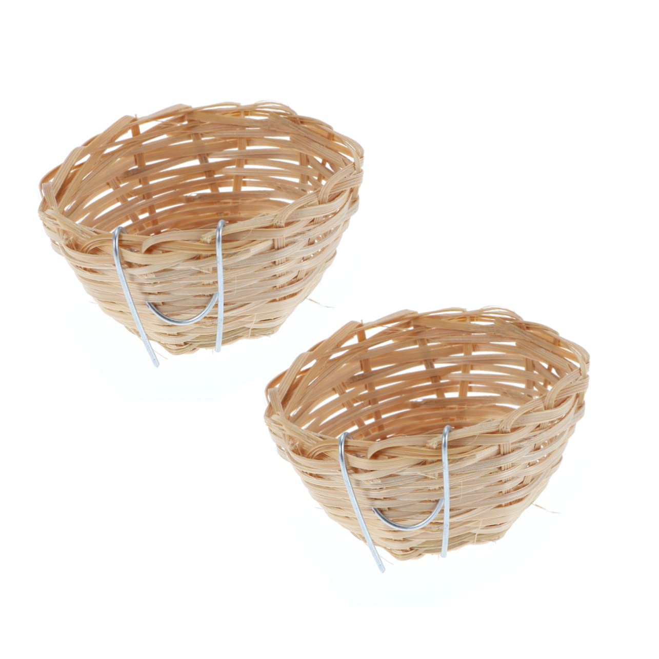 balacoo 2pcs Bird nest Parakeet cage Birds House Bamboo Bird cage Birds nest Finch Bird House Parakeet nest Bird Cages for Parakeets Finch nest Long Tail Wooden Bamboo Bird's Nest