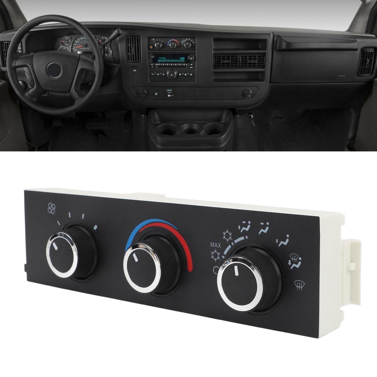 Tbest Módulo de Control de Climatización Frontal Remanufacturado, Módulo de Control de HVAC 599-217 Módulo de Control de Climatización Frontal del Calentador de CA para Express 1500