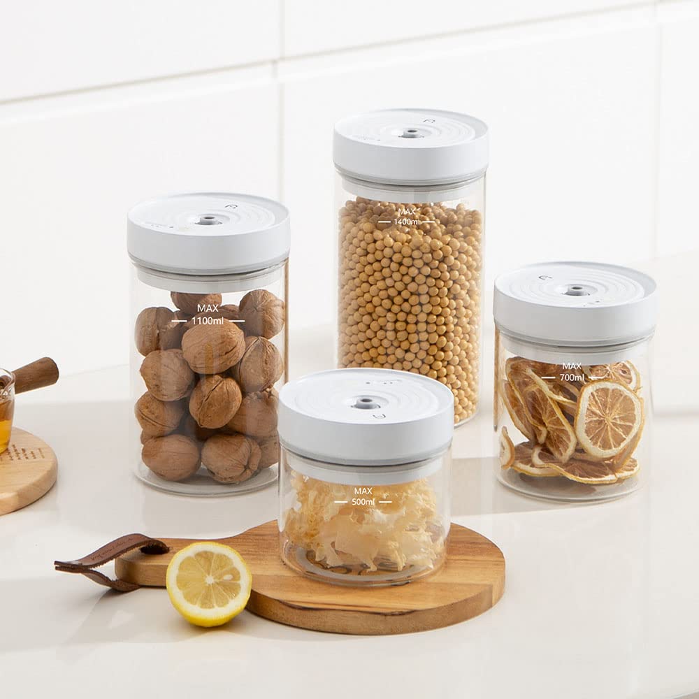 Tanque de vacío eléctrico automático de una tecla Almacenamiento de Alimentos Envasadoras al Vacío Botes Herméticos y Accesorios Se utiliza para almacenar granos de café, pimienta, sal, condimentos