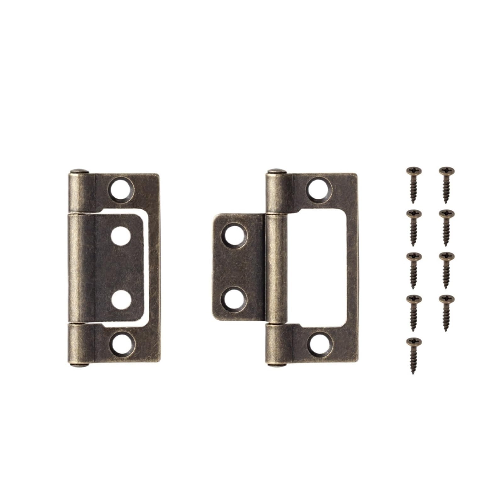 Wsqhao Bronze 2 Inch 4Pcs Flat Metal Hinges 360 Degree For Cabinet Doors Windows Wooden Box Home For Door(Bronze 2 Inch)