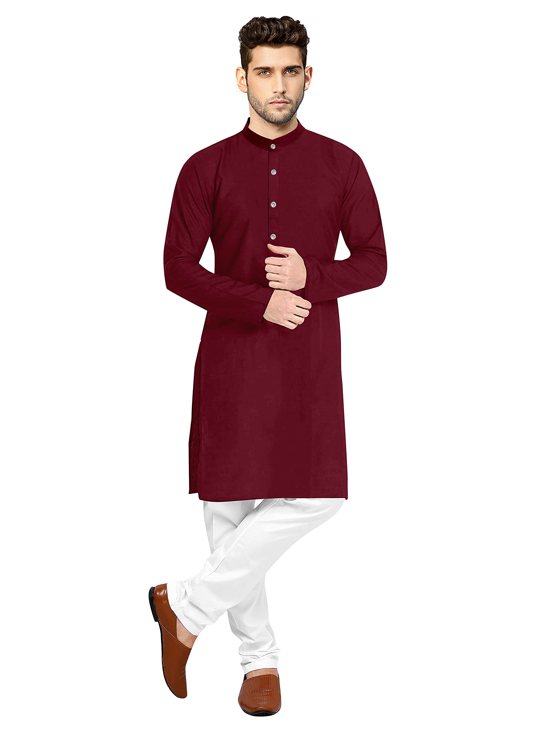 FABWAX Men's Kurta Pyjama Set Cotton