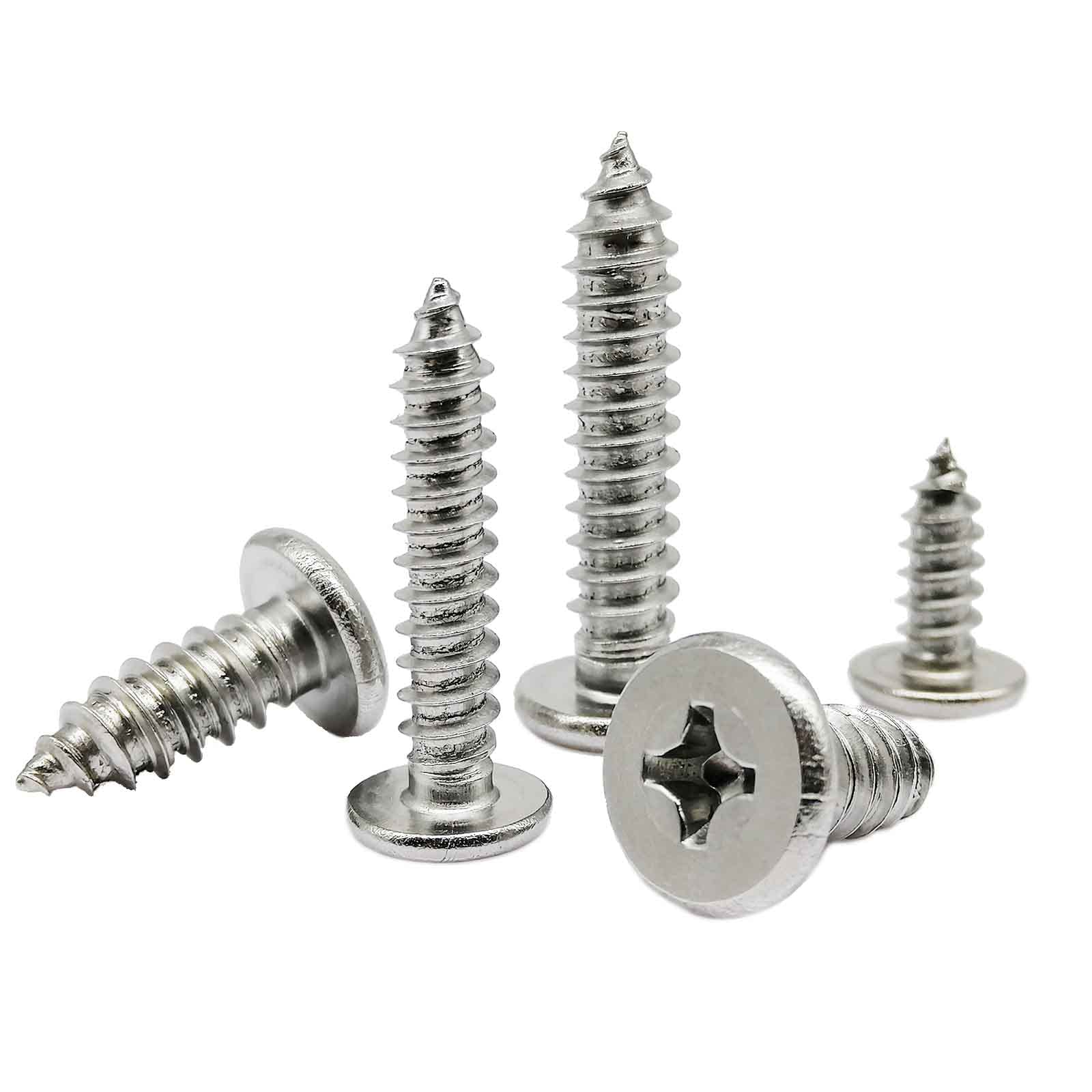 Tornillo Tornillo 10/50 piezas M2 M3 M4 M5 M6 304 Acero inoxidable Cruz empotrada Phillips Ultra delgado Super bajo Cabeza de oblea plana Tornillo de madera autorroscante Tornillo de madera insertos r