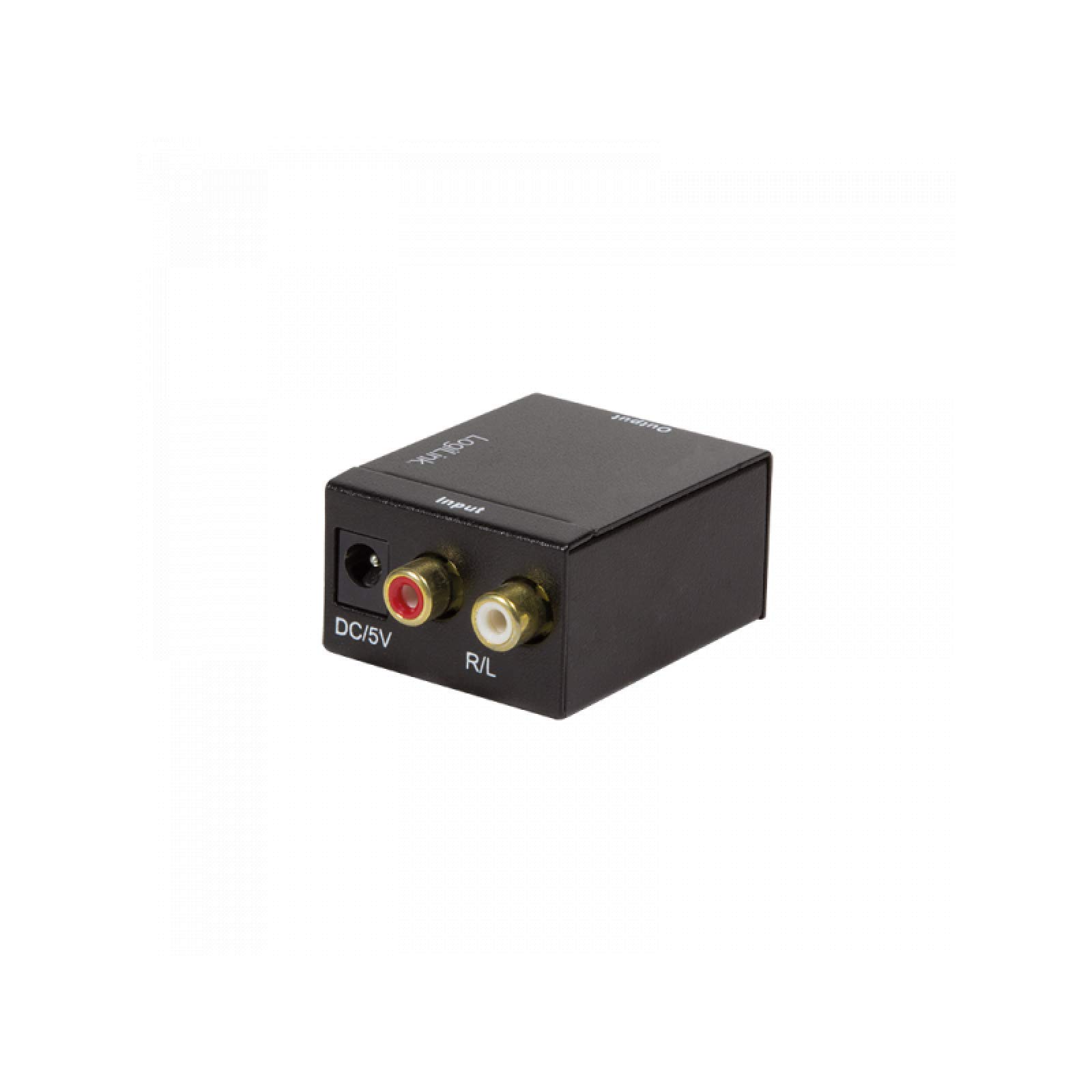 LogiLink CA0102 konwerter współosiowy i Toslink analogowy L/R na audio, elektromagnetyczny, bezszumowy transfer czarny