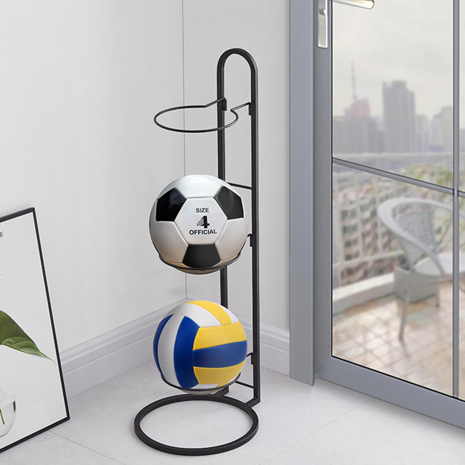 Voetbalhouder - verticaal opbergrek voor ballen | Multi-Layer Ball Organizer - Basketbalrek | Volleybal Display Houder Stand | Heavy Duty Volleybal Voetbal Display Plank | Organisator voor Voetbalhouder - verticaal opbergrek voor ballen | Multi-Layer Ball Organizer - Basketbalrek | Volleybal Display Houder Stand | Heavy Duty Volleybal Voetbal Display Plank | Organisator voor