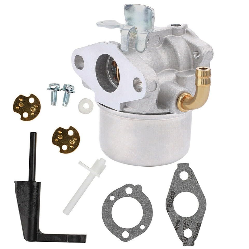 ముందు view of the carburetor with air intake and fuel inlet