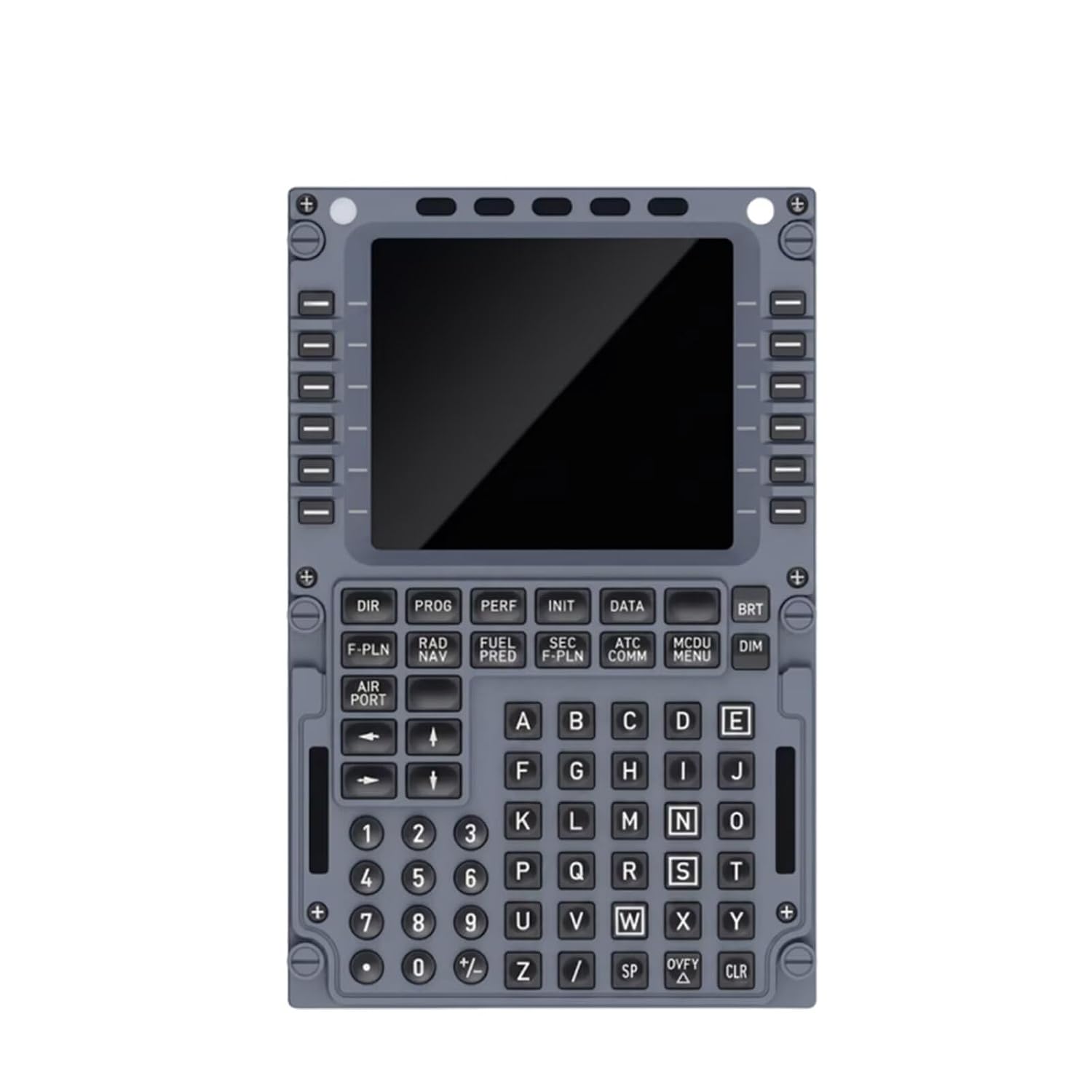 Flight Simulator Control Panel Cockpit Accessory Full HD Glass Display Plug & Play Desktop Aviation Game Simulator Full Set With LSK Keys For Flight Sim Enthusiasts Home Hobby Beginners