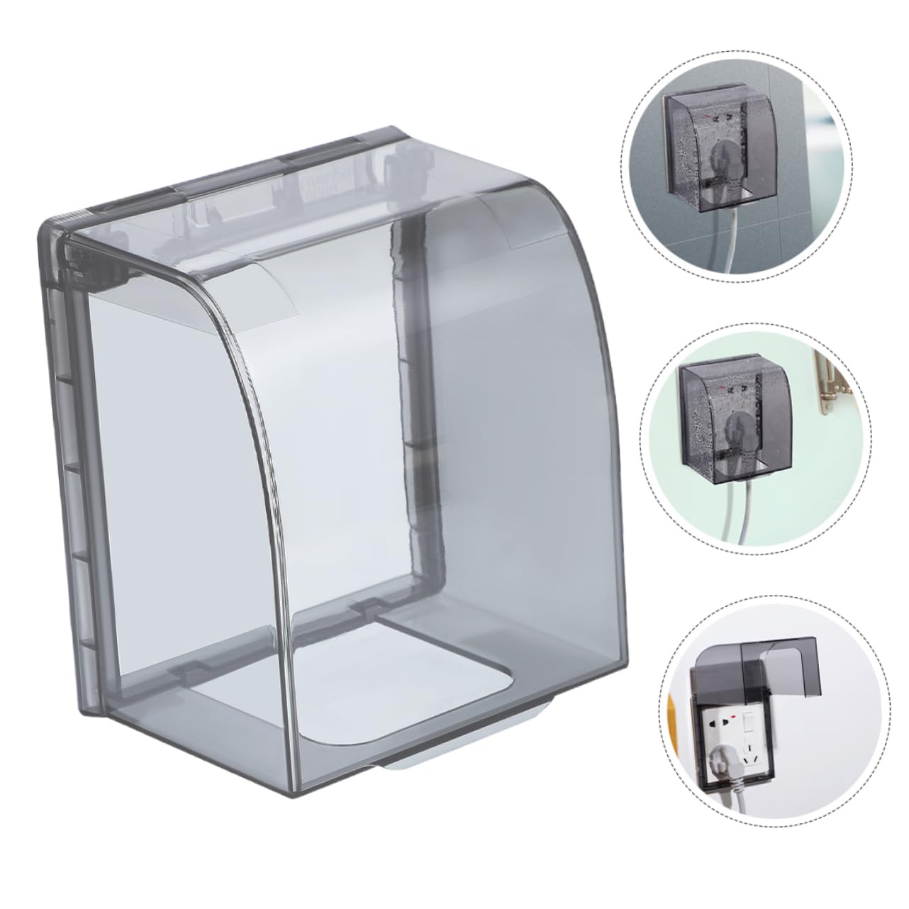 EXCEART 4 Set Coperchi Per Elettrica Impermeabili Da Protezione Per Outlet Da Bagno Copertura Autoaderente Per Elettrica Design Elegante E Pratico Facile Da Installare E Usare 2 Pezzi*4