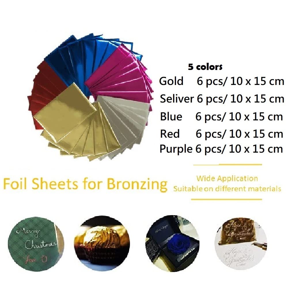 All Splendid 4 in 1 USB Hot Stamping Kalligrafie Folie Pen met 30 Stks
