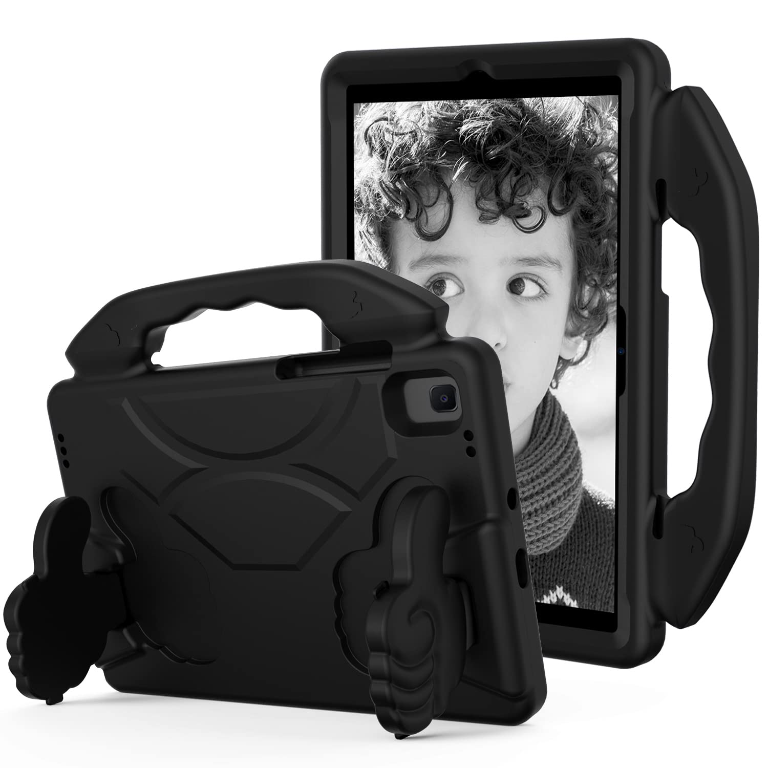 AVAKOT Shockproof Case for Samsung Galaxy Tab A8 10.5 inch 2022 Model (SM-X200/X205/X207),Kids Friendly Lightweight Convertible Handle Stand Proctive Cover for Galaxy Tab A8 10.5 inch 2022-Black