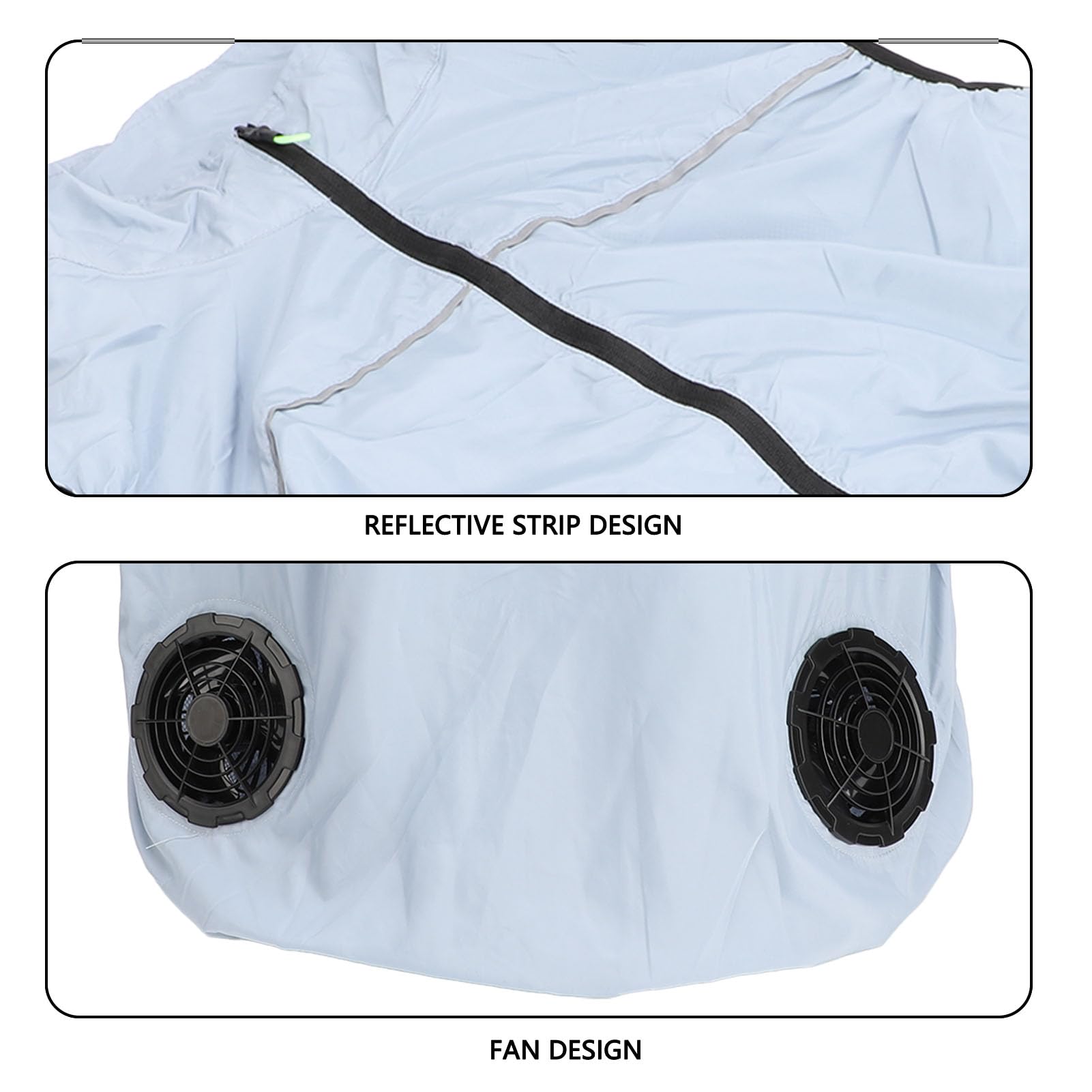 Chaleco de Refrigeración con Ventilador Eléctrico, Ropa de Trabajo con Aire Acondicionado de Verano para Hombres y Mujeres, Traje de Ventilador Alimentado por USB (XL)