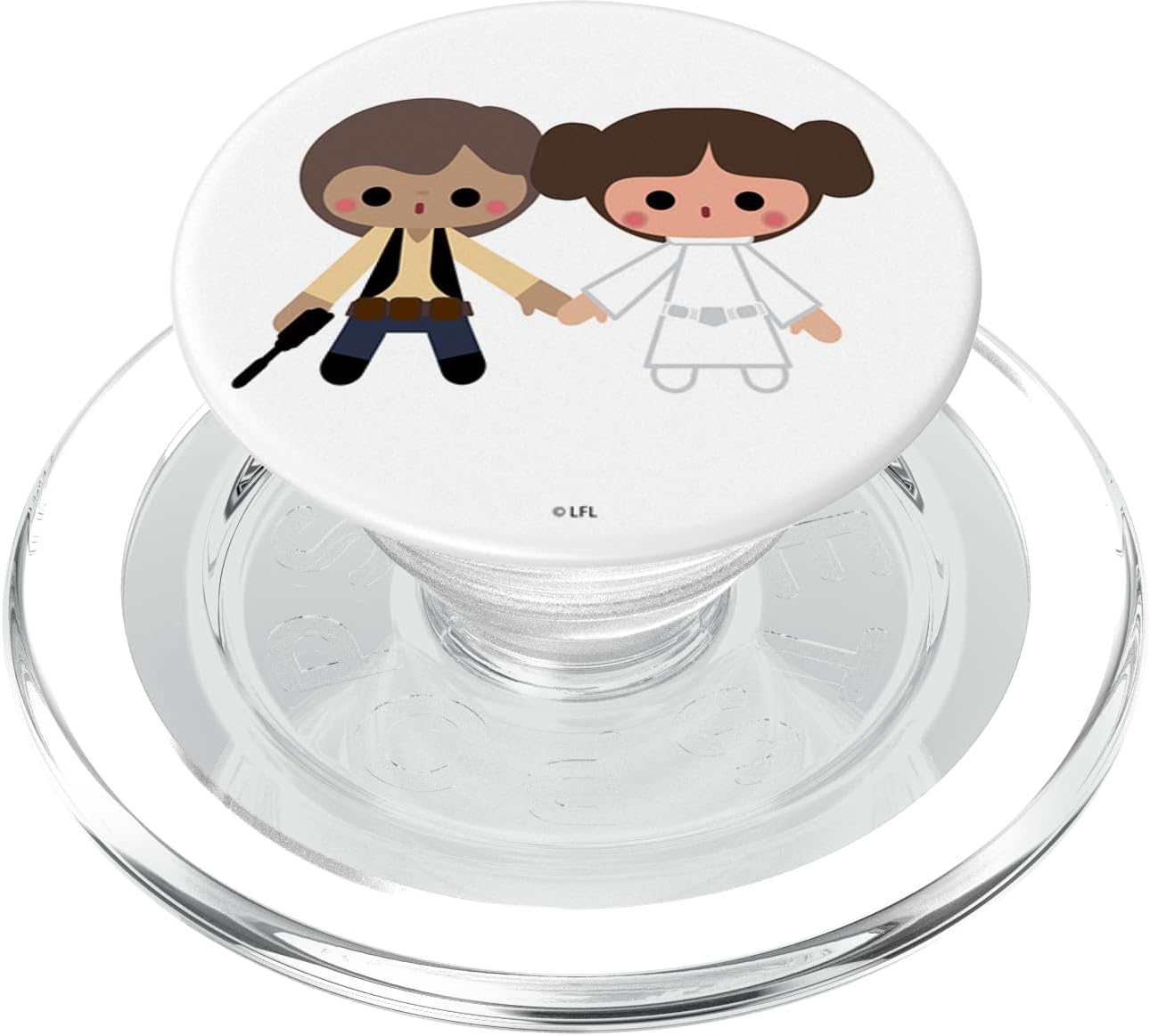 Star Wars Kawaii Han Solo & Princess Leia PopSockets MagSafe PopGrip for iPhone