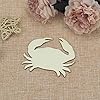 Creaides 20pcs Wooden Sea Animals DIY Crafts Cutouts Crab Shaped Wood Ornaments for DIY Projects Home Decoration #2