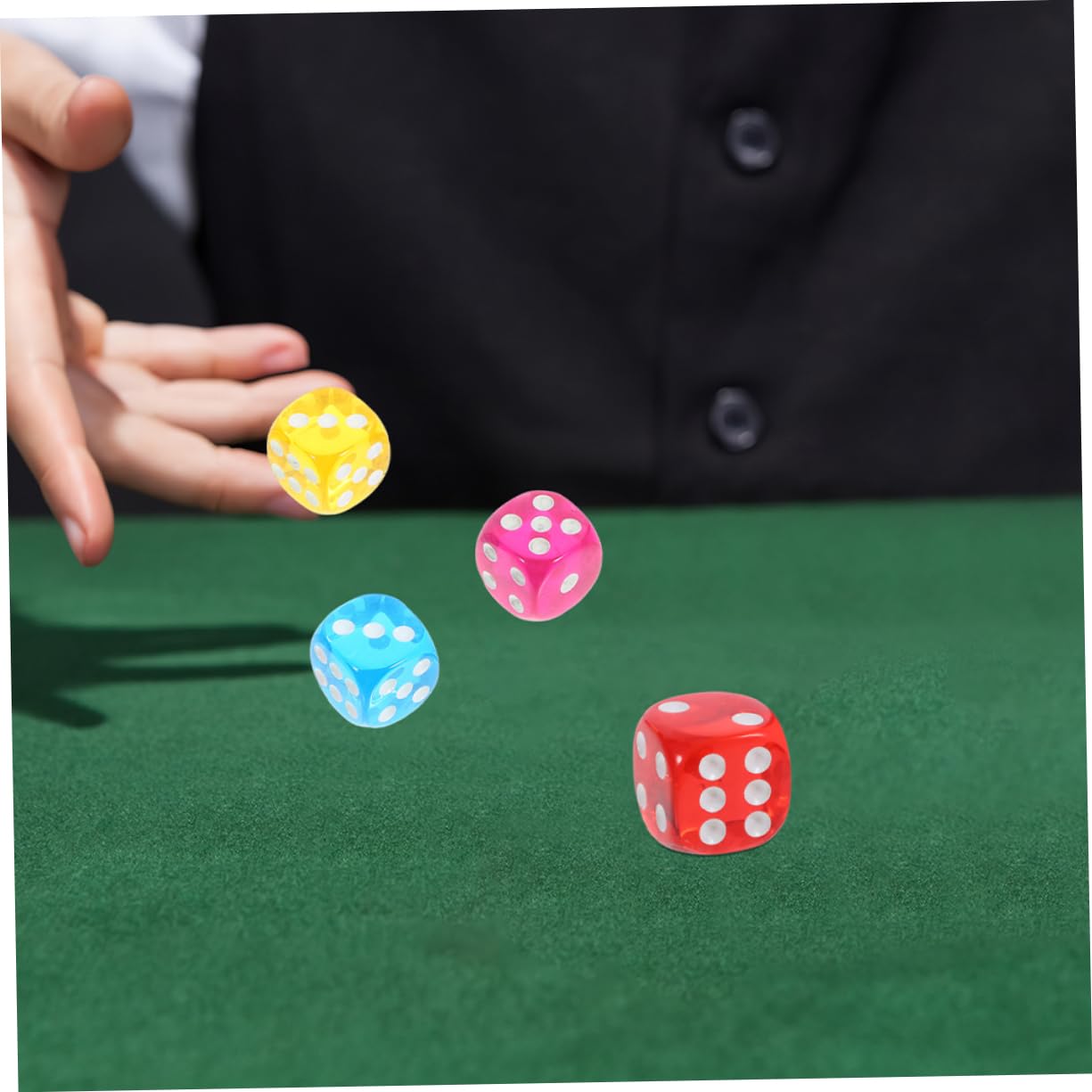 Abaodam 400 Pz Dadi trasparenti giochi di società dadi a più facce giochi da tavolo are a hi di oggetti di scena dei del o oggetto di o in acrilico