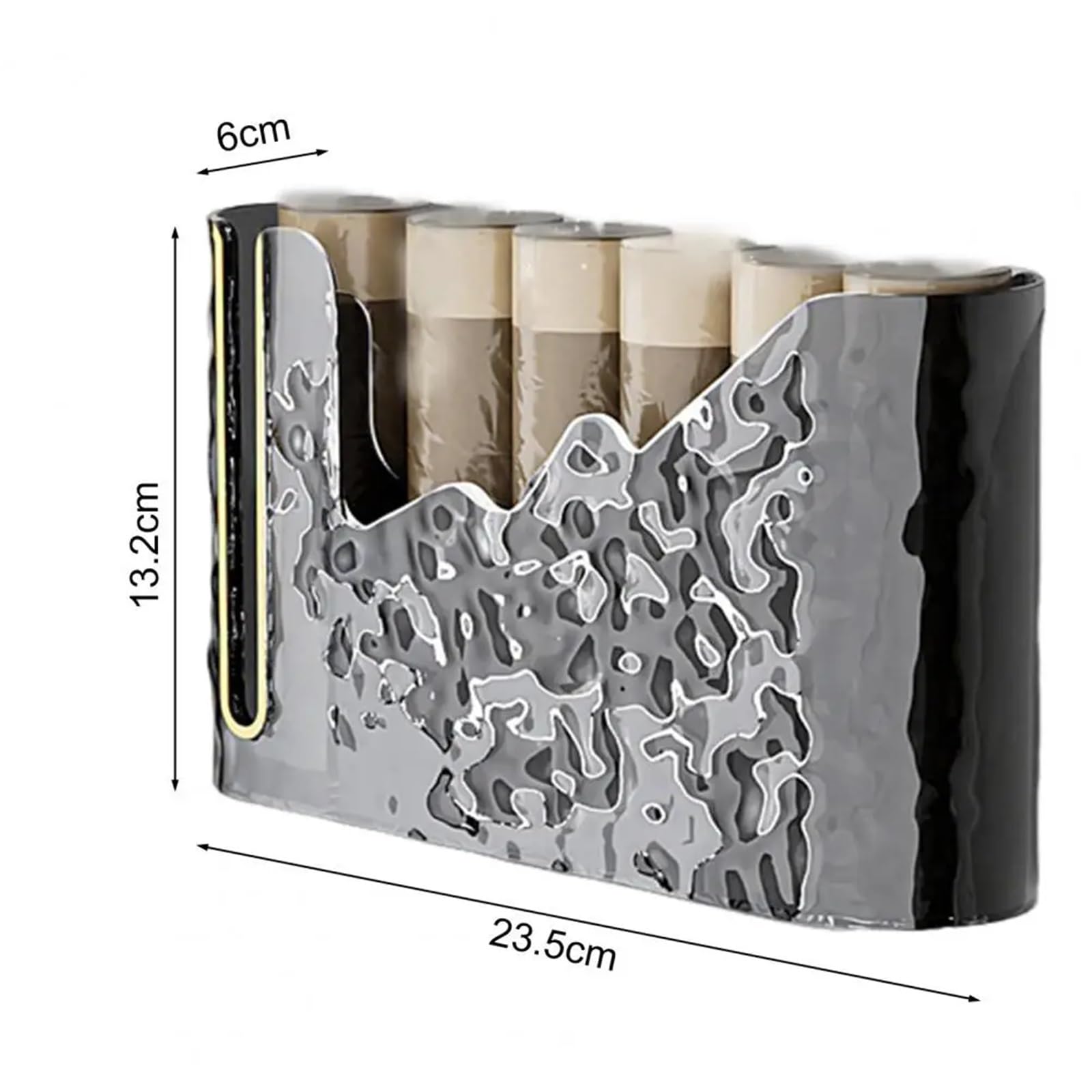 Dispensador De Bolsas De Basura Caja de almacenamiento de bolsas de basura, soporte for bolsa de basura Extra largo, montado en la pared, fácil instalación, caja organizadora de almacenamiento(White)