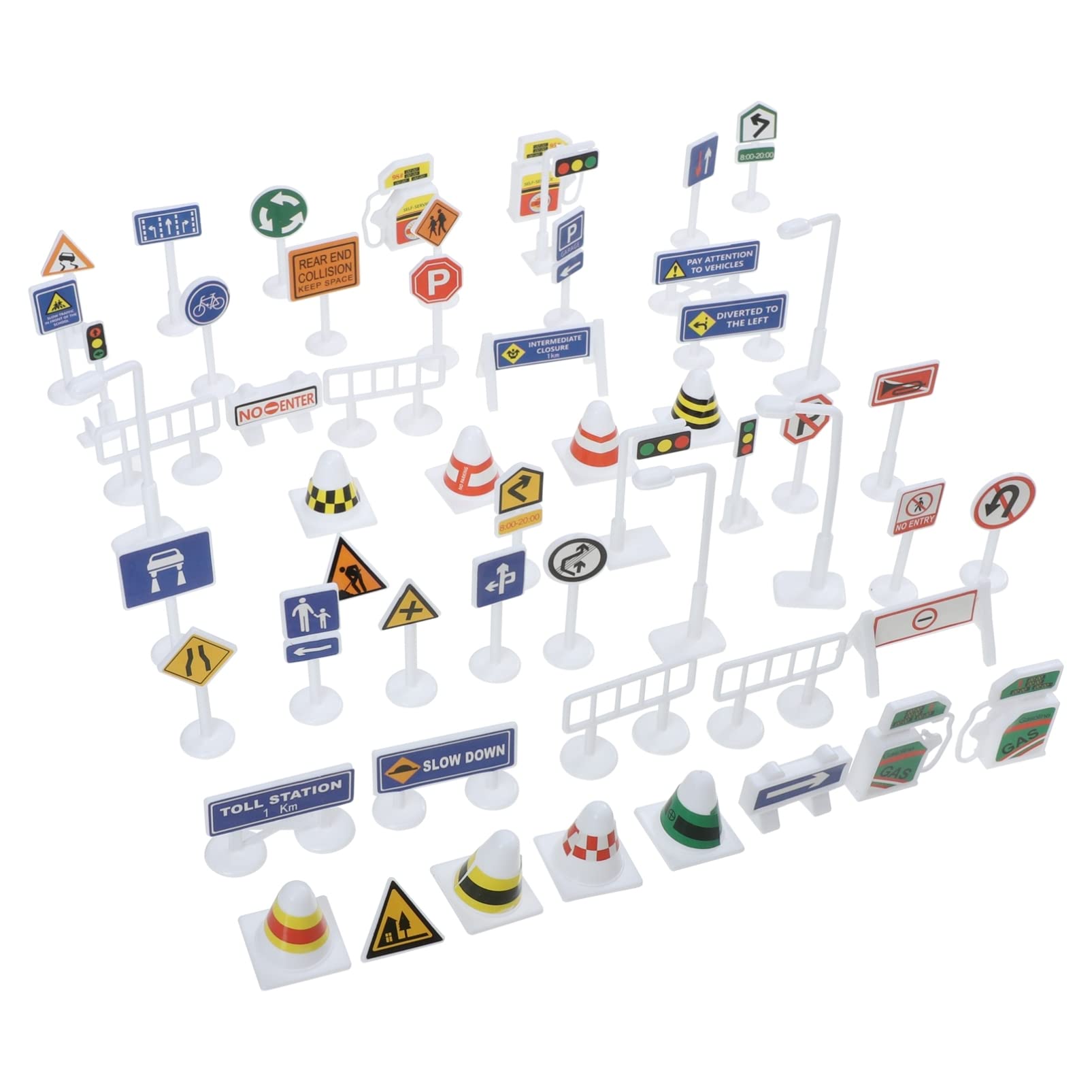 Buy Toyvian Traffic Signs Playset Mini Road Signs Model Kids Traffic Light Toy Play Traffic