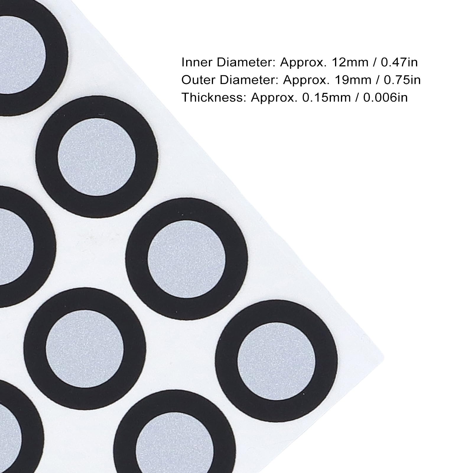Marcadores de Escaneo 3D, Diámetro Interno 12 mm Externo 19 mm, Alta Reflexión y Material Antidesgarro para Ingeniería Inversa, Control de Calidad, Modelado CAD en Automoc