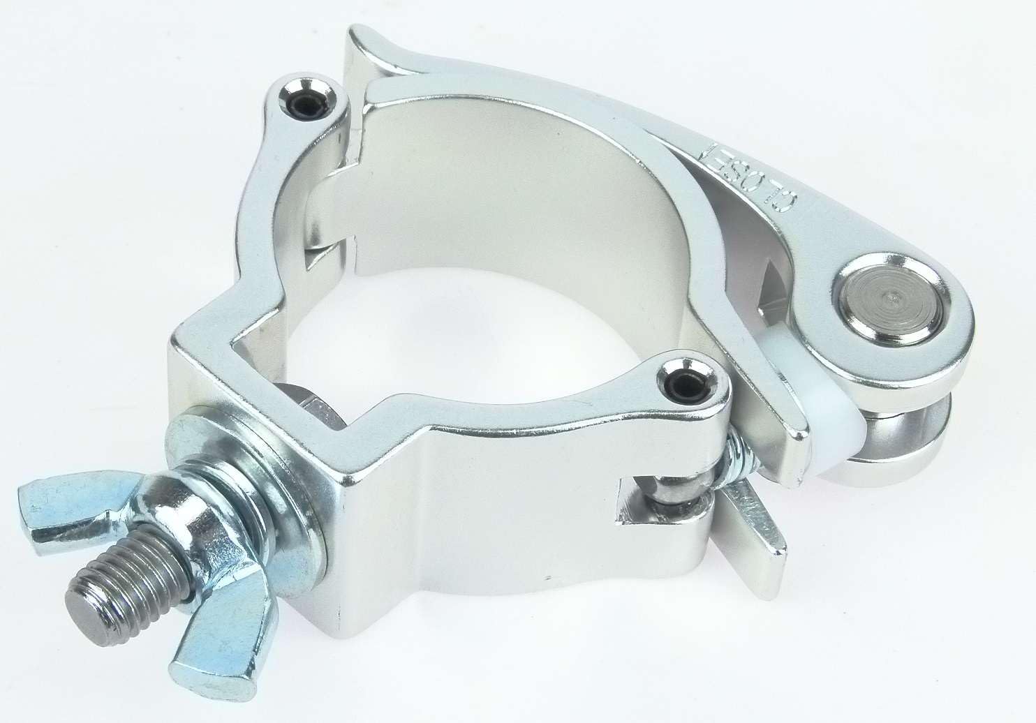 2 x Eurolite TPC-10QC silber Schnellspann Half Coupler 30 mm breit Schelle Trussaufnehmer für 50 mm Rohr I Maximallast WLL 100 kg TÜV