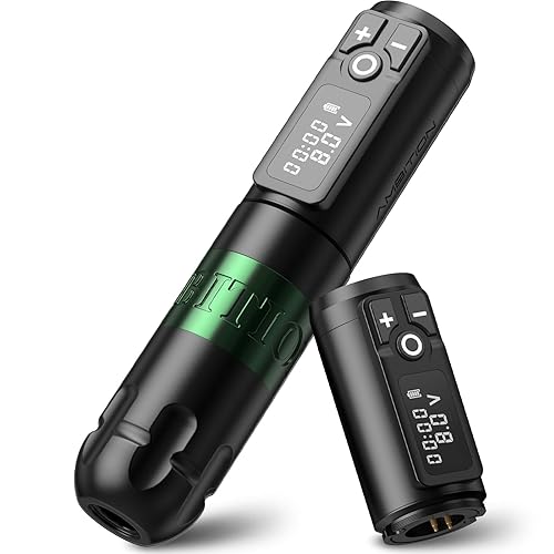 Miniatura 27 de Ambition Máquina de cartucho de tatuaje con bolígrafo de batería giratoria de soldado con 2400 mAh de potencia inalámbrica Japón Motor sin núcleo