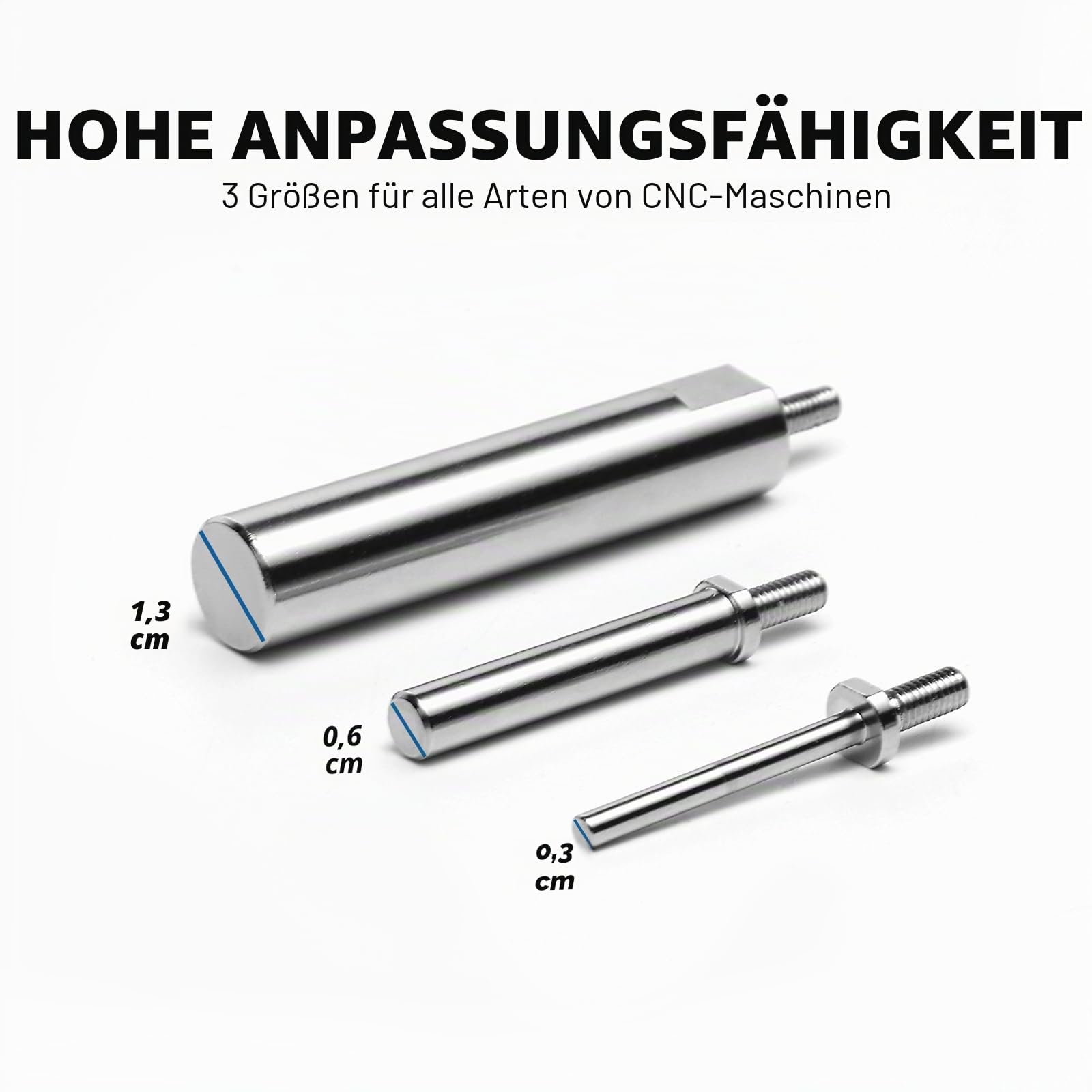 Genmitsu CNC-Fräsmaschine Tramming Tool Pro Kalibriersystem mit 1/2 Zoll, 1/4 Zoll, 1/8 Zoll Schaft und 0,00000 Zoll Präzisionsindikatoren, ideal für Vierkant, Nivellierung und Maschinenkalibrierung