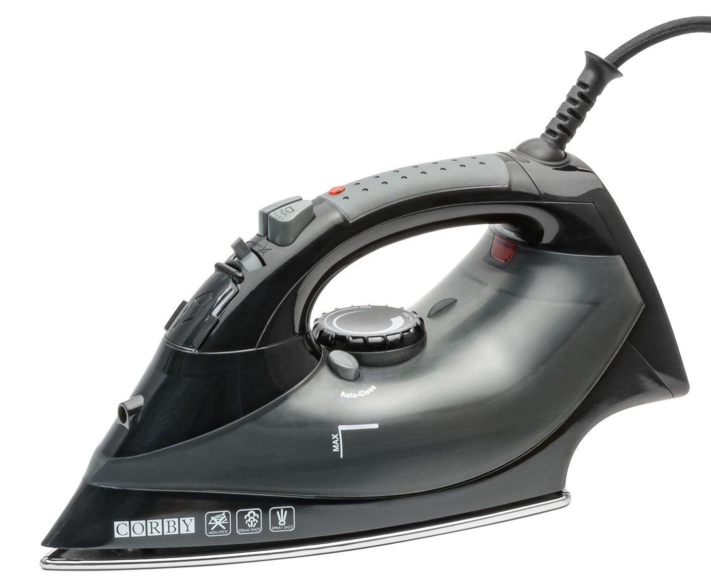 Corby Sherwood 2000 W żelazko parowe w kolorze czarnym - wtyczka UE
