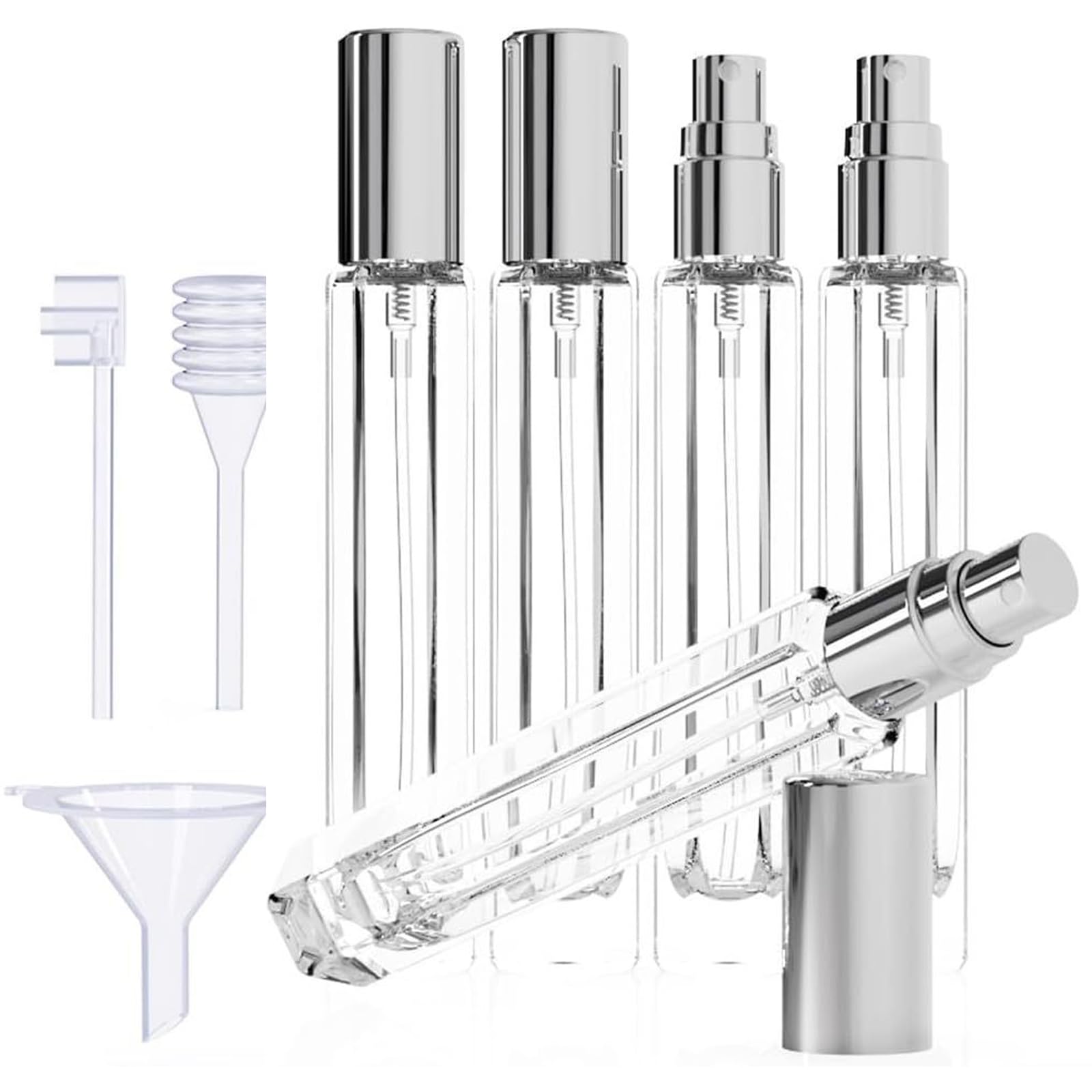 HDOYTXXM 5PCS Glass Perfumes Atomizer Set Leakproof Travel Sprayers Bottle Includes Refilling Accessories Fragrances Container Leakproof Fragrances Sprayers Portable