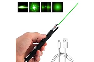 Green Cat Laser Pointer with USB Rechargeable Battery for Cats and Dogs...