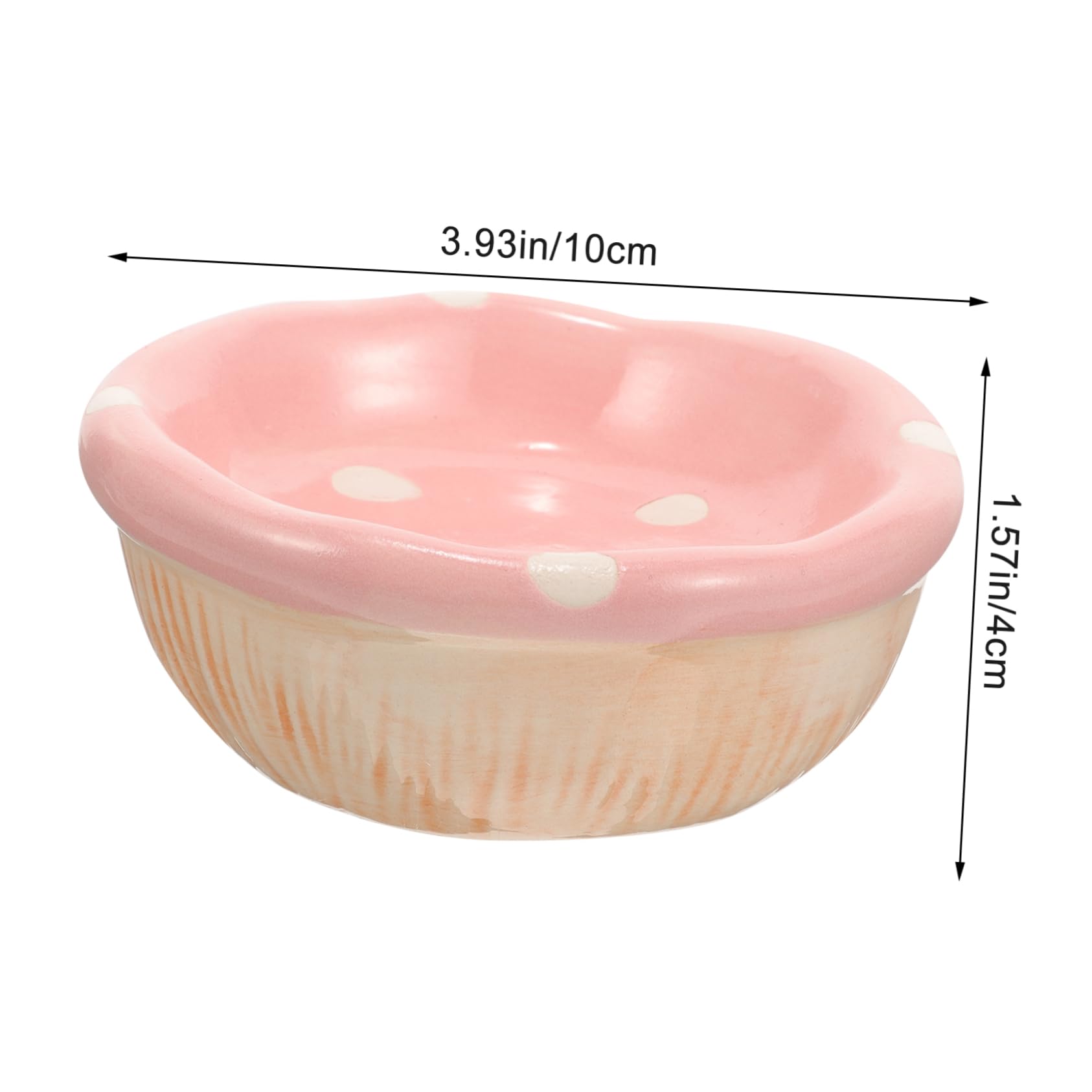 GALPADA Ceramic Hamster Bowl Feeding Dish for Chinchillas Hamsters and Pets Cute Mushroom Design and Pet Accessory