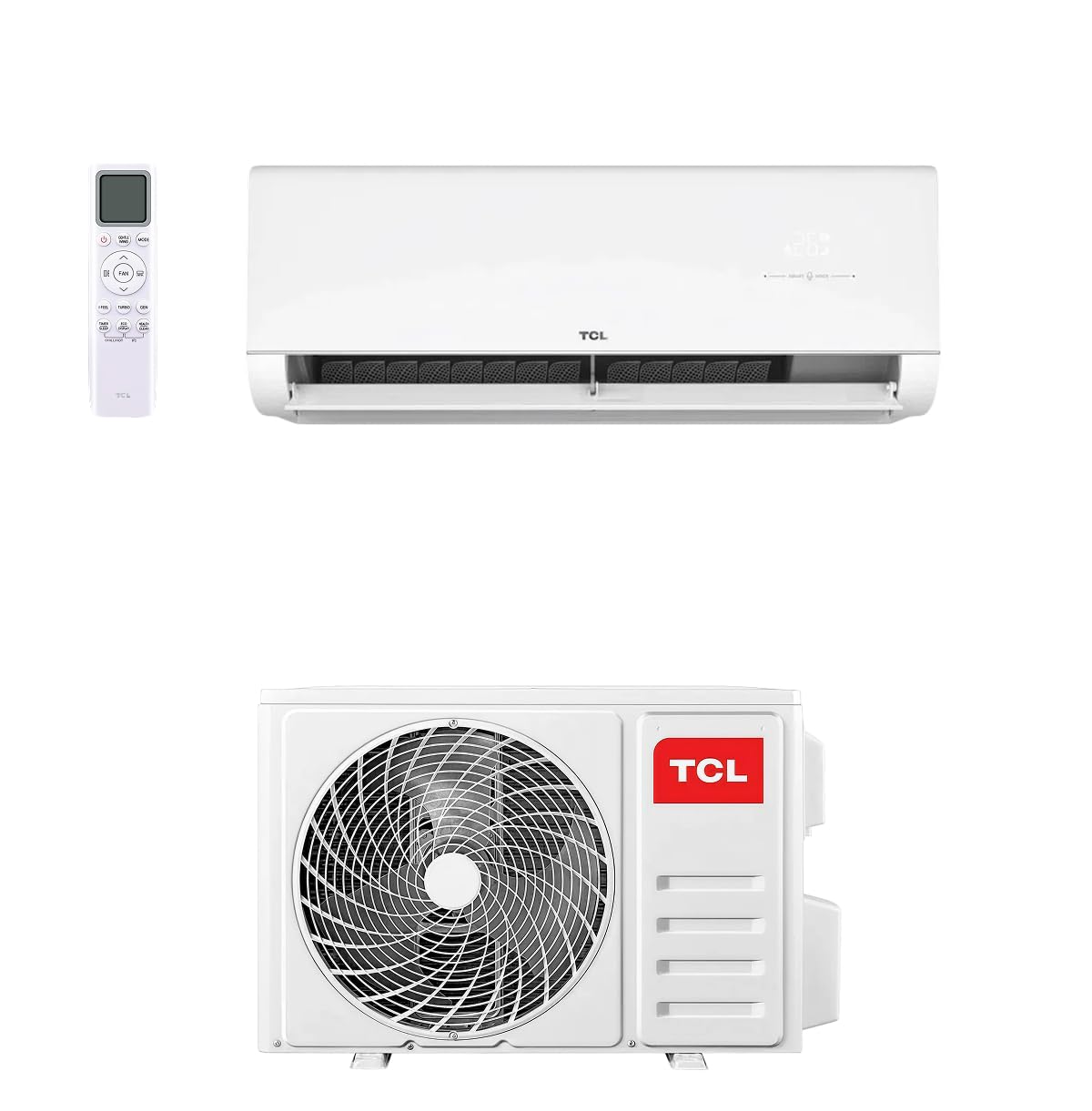 TCL VoxIn Split Klimaanlage 18000 BTU 5,2 kW Set inkl 5m Leitungen Kühlen Heizen Entfeuchten Ventilieren Hands Free AI Voice Control Inverter Wärmepumpe A+++ WLAN App Steuerung