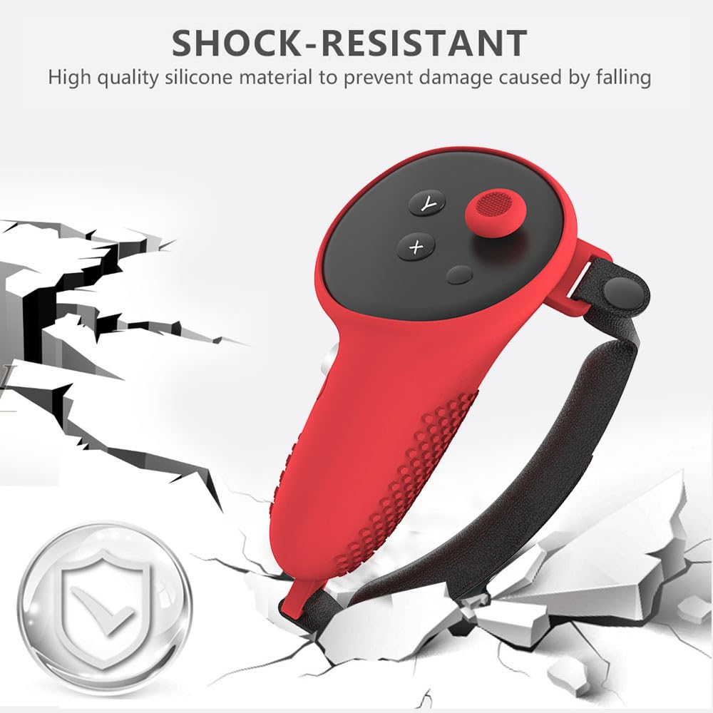 Custodia in Silicone VR da 12 Pezzi, Set di coperture in Silicone Coperture per Controller, Copertura per Il Viso, Copertura per Guscio VR per Meta-Quest 3/Oculus
