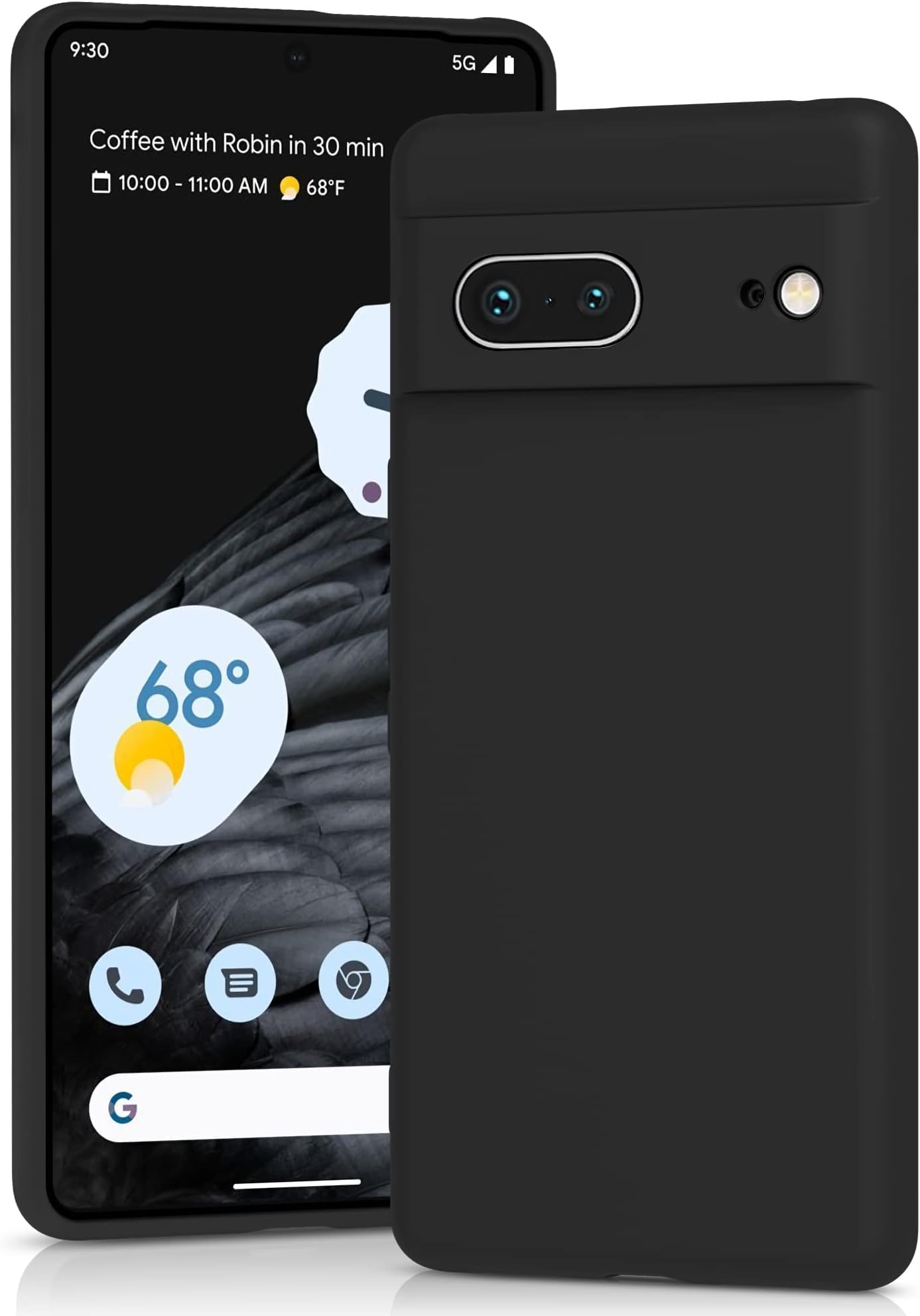 Google Pixel 8 Case Cover, Camera Protection Ultra Slim Soft TPU Silicone Matte Shockproof Bumper Cover for Google Pixel 8 5G Black