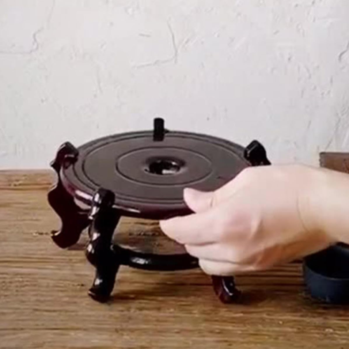 Uonlytech Soporte la Madera Macetas Fácil Patas Pequeñas para que de Transportar Previene Humedad el Suelo en Adecuado paracoración de Interior y Plantas Maceteros