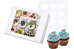 6-Set Cupcake Boxes: Perfect for Transporting and Displaying Delectable Cupcakes